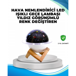 Mey İthalat® USB bağlantılı projektör ışıklı taşınabilir mini hava nemlendirici ve aroma difüzörü