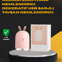 Mey İthalat® USB Bağlantılı Sessiz Çalışan LED Işıklı Nemlendirici Difüzör 200 ml