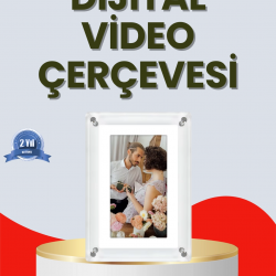 Mey İthalat® USB-C ile Hızlı Şarj ve Veri Aktarımı – 7 İnç Dijital Görüntü Çerçevesi