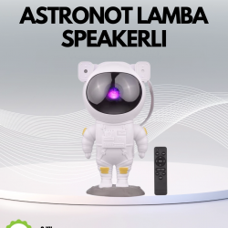 Mey İthalat® USB Güç Bağlantılı Çok Fonksiyonlu Astronot Gece Lambası