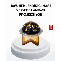 Mey İthalat® USB Mini Hava Nemlendirici ve Projeksiyon Lamba – Taşınabilir, Sessiz, Dekoratif Aromaterapi Cihazı