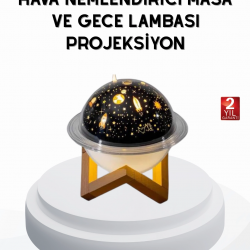 Mey İthalat® USB Mini Hava Nemlendirici ve Projeksiyon Lamba – Taşınabilir, Sessiz, Dekoratif Aromaterapi Cihazı