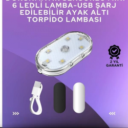 Mey İthalat® USB Şarjlı, 3 Saat Kesintisiz Çalışan Araba Atmosfer Işıkları