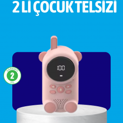 Mey İthalat® USB Şarjlı Çocuk Telsizi – Renkli Ekran, VOX Modu, Kompakt Tasarım
