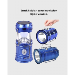 Mey İthalat® USB Şarjlı Çok Fonksiyonlu Kamp Feneri – Taşınabilir ve Dayanıklı