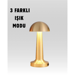 Mey İthalat® USB Şarjlı Dokunmatik LED Masa Lambası – 3 Renk Modu & Dimmer