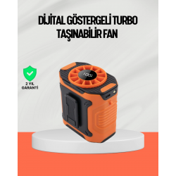 Mey İthalat® USB Şarjlı Güçlü Hız Ayarlı El ve Bel Fanı