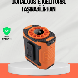 Mey İthalat® USB Şarjlı Güçlü Hız Ayarlı El ve Bel Fanı