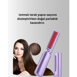 Mey İthalat® USB Şarjlı Kablosuz Saç Düzleştirici – Seyahat ve Günlük Kullanım