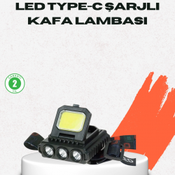 Mey İthalat® USB Şarjlı Kafa Feneri 800 Lumen Ayarlanabilir COB ve XPE LED