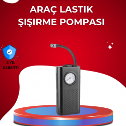 Mey İthalat® USB Şarjlı Kompakt Elektrikli Hava Kompresörü 3000 mAh