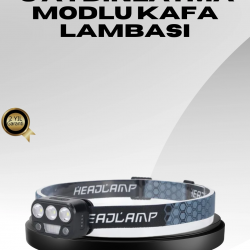 Mey İthalat® USB Şarjlı LED Kafa Lambası 300 Lümen Güç Göstergeli