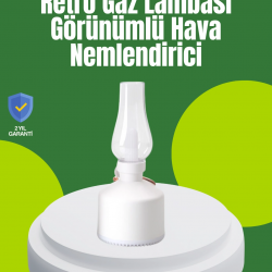 Mey İthalat® USB Şarjlı Retro Gaz Lambası Hava Nemlendirici Led Atmosfer Işıklı
