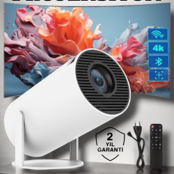 Mey İthalat® USB ve Kablosuz Bağlantı Özellikli 5000 Saat Ampul Ömürlü Projeksiyon