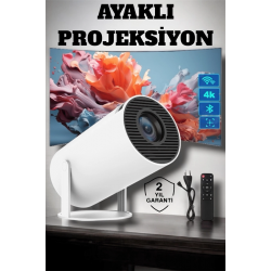 Mey İthalat® USB ve Kablosuz Bağlantı Özellikli 5000 Saat Ampul Ömürlü Projeksiyon