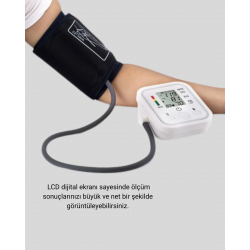 Mey İthalat® Üst Koldan Ölçüm Dijital Tansiyon Aleti – IHB Aritmi Uyarılı ve Çift Hafızalı