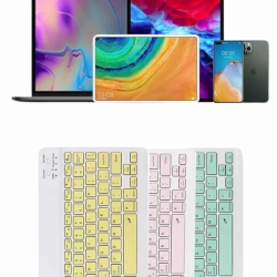 Mey İthalat® Uyumlu Kablosuz Bluetooth Şarj Edilebilir Mini Q Klavye