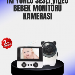 Mey İthalat® Uzaktan Kontrollü Bebek Kamerası Ninni ve Zoom Özellikli