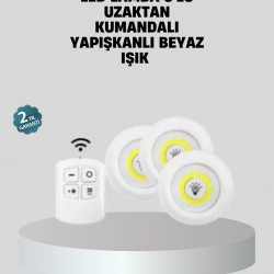 Mey İthalat® Uzaktan Kumandalı 3’lü Ayarlanabilir Spot LED Işık Seti