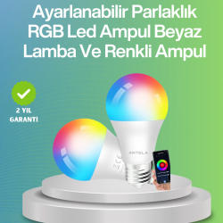 Mey İthalat® Uzaktan Kumandalı Akıllı LED Ampul, Enerji Tasarruflu