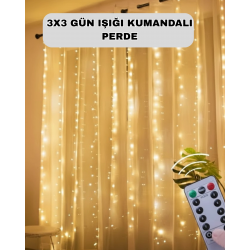 Mey İthalat® Uzaktan Kumandalı Perde Tipi Günışığı Peri Led Işık Dekorasyon