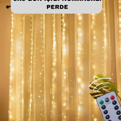 Mey İthalat® Uzaktan Kumandalı Perde Tipi Günışığı Peri Led Işık Dekorasyon