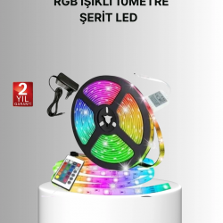 Mey İthalat® Uzaktan Kumandalı RGB Smart Şerit LED Işık Esnek ve Taşınabilir Dekorasyon