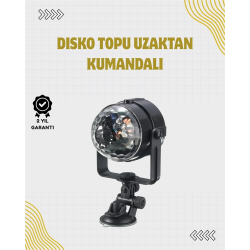 Mey İthalat® Uzaktan Kumandalı, Ses Kontrollü LED Disko Işığı - Parti ve Kulüpler İçin