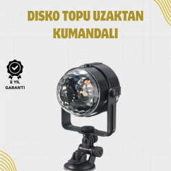 Mey İthalat® Uzaktan Kumandalı, Ses Kontrollü LED Disko Işığı - Parti ve Kulüpler İçin