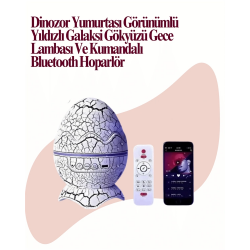 Mey İthalat® Uzaktan Kumandalı, USB Girişli, Döner Projektör Lamba