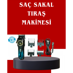 Mey İthalat® Uzun Çalışma Süreli LCD Göstergeli Saç Kesme Makinesi