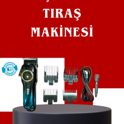 Mey İthalat® Uzun Çalışma Süreli LCD Göstergeli Saç Kesme Makinesi