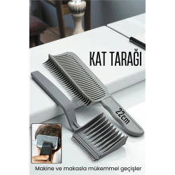Mey İthalat® Uzun Kat Tarağı Kavisli Kontur Geçiş Kat Kesim Kesim Tarağı 2 li SET Kuaför Berber