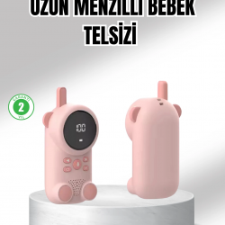 Mey İthalat® Uzun Menzilli Bebek Telsizi 1-3 Km Çekim 22 Kanal LCD Ekran VOX Şarjlı