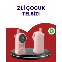 Mey İthalat® Uzun Menzilli Bebek Telsizi – VOX Modlu, Renkli LCD Ekranlı