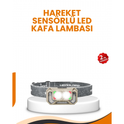 Mey İthalat® Uzun Menzilli Sensörlü LED Kafa Lambası Kamp ve Yürüyüş