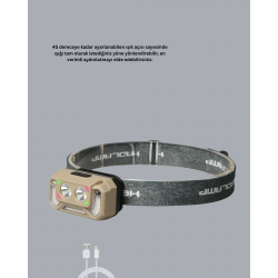 Mey İthalat® Uzun Menzilli Sensörlü LED Kafa Lambası Kamp ve Yürüyüş