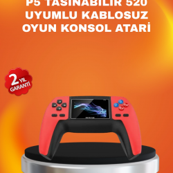 Mey İthalat® Uzun Pil Ömürlü 520 Oyunlu P5 Retro Konsol
