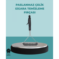 Mey İthalat® Uzun Saplı Paslanmaz Çelik Izgara Temizlik Fırçası