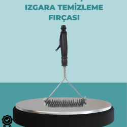 Mey İthalat® Uzun Saplı Paslanmaz Çelik Izgara Temizlik Fırçası