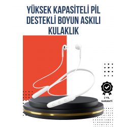 Mey İthalat® Uzun Süre Dayanıklı Manyetik Başlıklı Bluetooth Kulaklık
