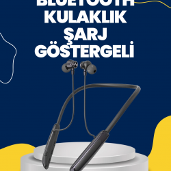 Mey İthalat® Uzun Süreli Kullanım Boyun Askılı Kablosuz Kulaklık – Hızlı Şarj, Ergonomik Tasarım