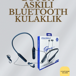 Mey İthalat® Uzun Süreli Kullanım İçin  – Kablosuz Boyun Bantlı Kulaklık, 50 Saat Batarya
