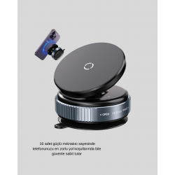 Mey İthalat® Vakum Adsorpsiyonlu Manyetik Telefon Tutucu Güçlü N52 360° Evrensel Uyumluluk