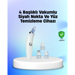 Mey İthalat® Vakum Teknolojili Siyah Nokta Temizleyici Cihaz – 4 Farklı Başlık ve Derinlemesine Gözenek Temizliği