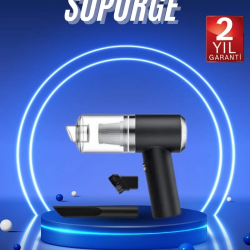 Mey İthalat® Vakumlu Araç İçi Süpürge Taşınabilir Pratik Şarjlı Temizlenebilir