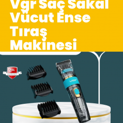 Mey İthalat® VGR V-695 Saç ve Sakal Kesme Makinesi LED Ekranlı 5 Uzunluk Ayarı
