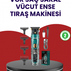 Mey İthalat® VGR V-695 Şarjlı Profesyonel Erkek Saç Sakal Tıraş Makinesi IPX7 Su Geçirmez