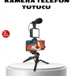 Mey İthalat® Video Çekim Kiti Tripod LED Işık Harici Mikrofon ve Bluetooth Kumanda Seti