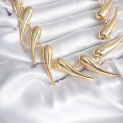 Mey İthalat® VIP Seri Özel Tasarım Gold Renk Kadın Kolye